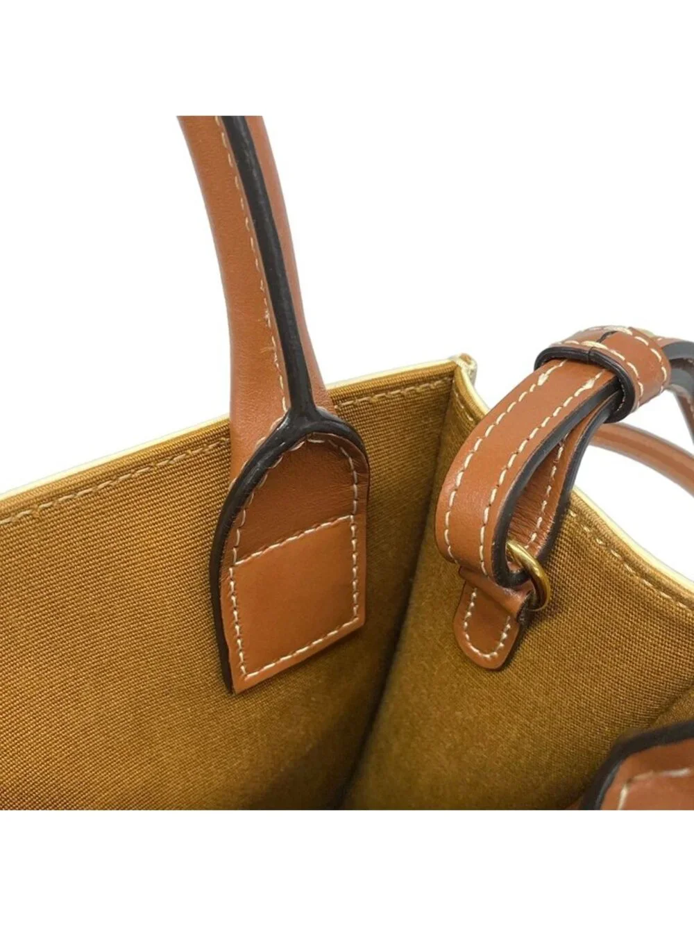 Celine Tote Mini Vertical Cover Ivory Brown